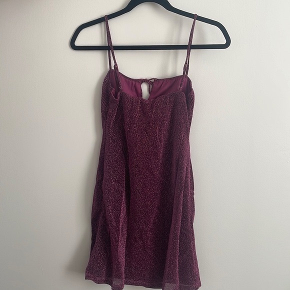 NWT Purple Shimmer Mini Dress - Picture 4 of 6